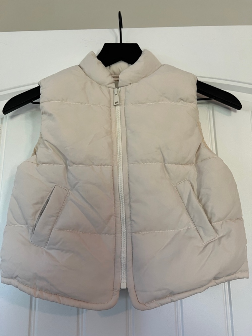 Zara Kids Cream Puffer Vest Lightweight Quilted Vest